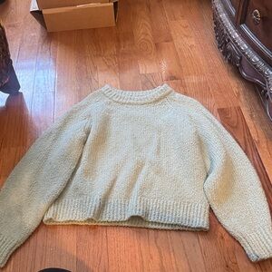 Banana Republic Bouclé Sweater - Light Sage Green